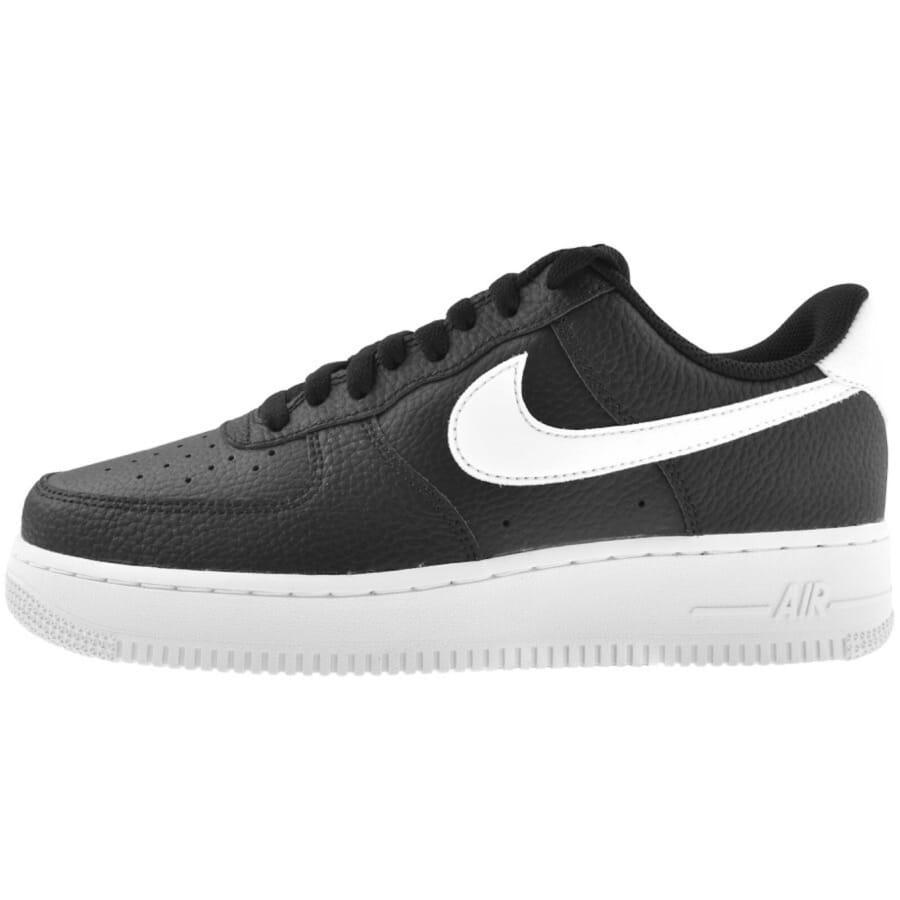 Nike black leather trainers womens shop
